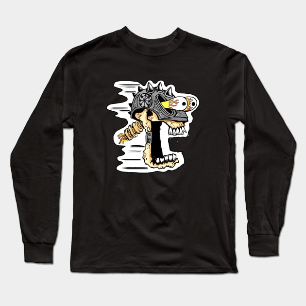 Flyin’ Skull 1 Long Sleeve T-Shirt by PungentBasementArt